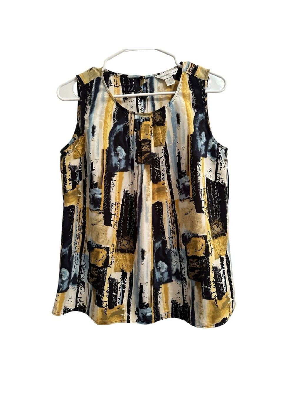 Christopher & Banks Sleeveless Blouse Womens Medium Multicolor Abstract